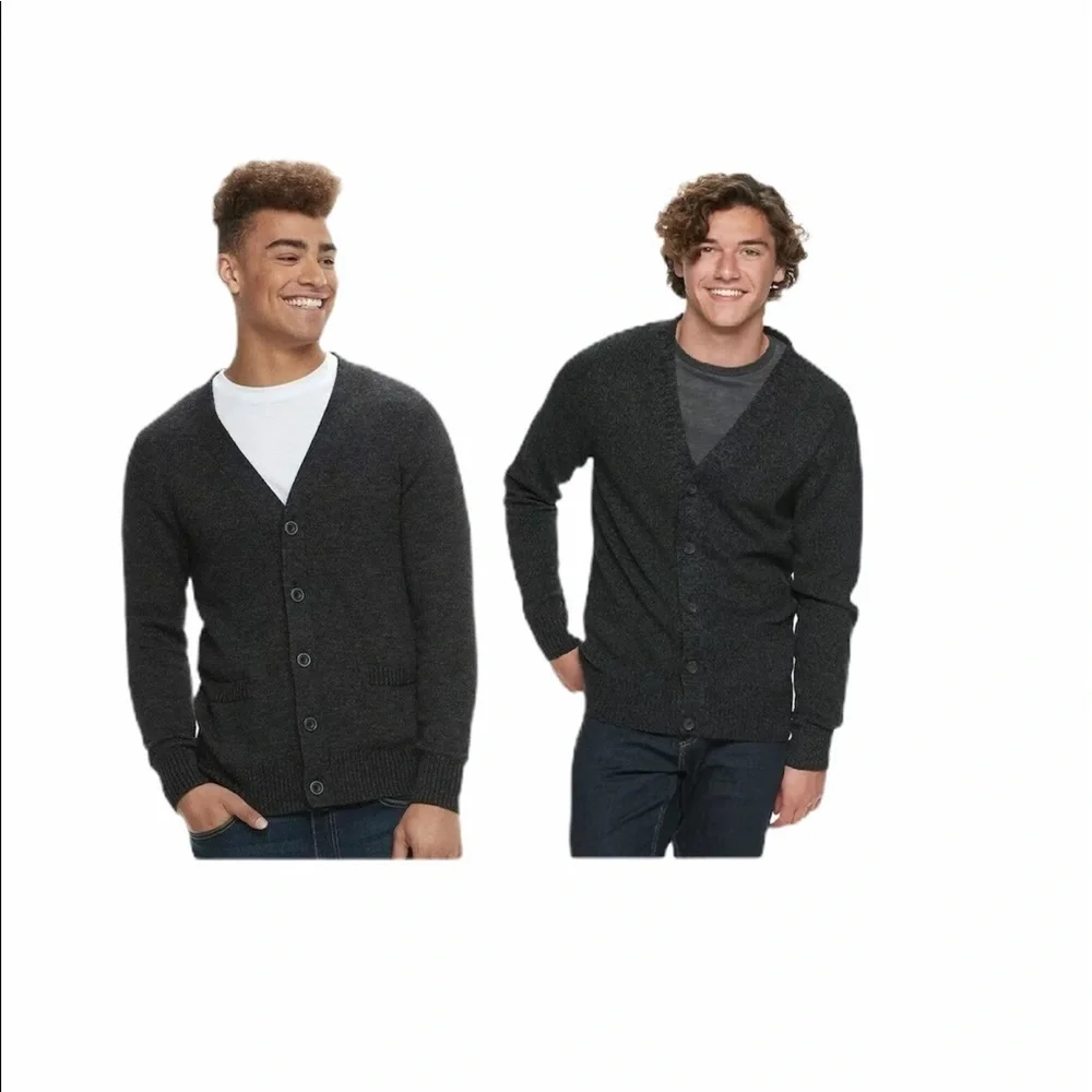 Men’s Urban Pipeline S Small 34 - 36 Cardigan Sweater Navy Blue Long Sleeve NWT - Picture 2 of 8